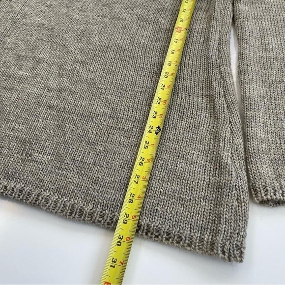 Soft Surroundings Tan Scoopneck Long-sleeve Wool Blend Sweater Tunic Size Medium - Picture 4 of 5